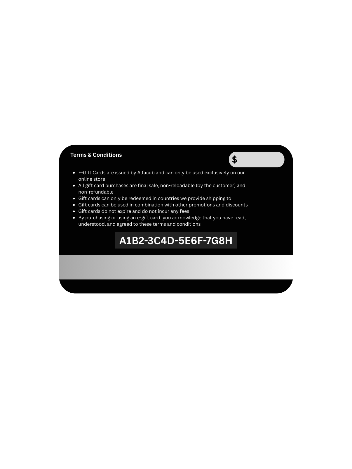 Carte-cadeau électronique Alfacub